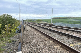 There was not much space to walk between the bridge parapet and the track, but the track workers were not meant to use that route There was not much space to walk between the bridge parapet and the track, but the track workers were not meant to use that route