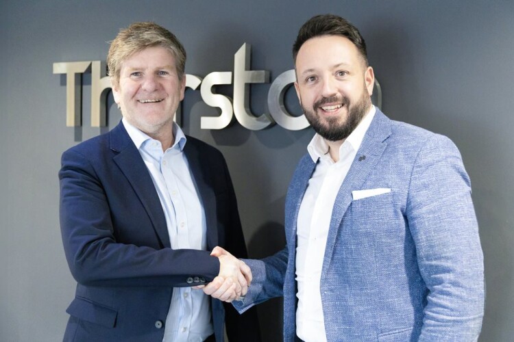 Paul Tierney (left) with Thurston managing director Matt Goff 