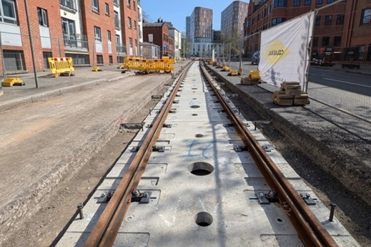 Section of the VLR track in Coventry