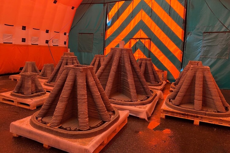 3D printed concrete foundations produced by Hyperion Robotics