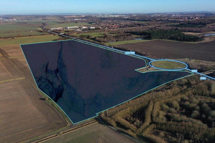 The 77-acre site is on the southeast outskirts of Scunthorpe