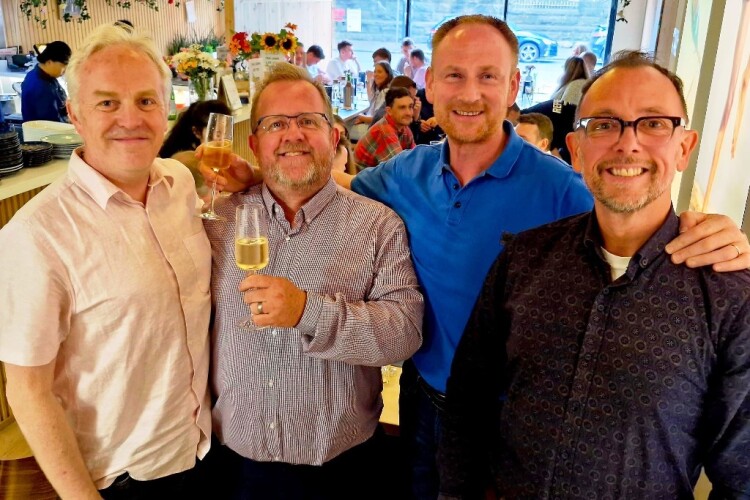 Left to right are Alan Ferns, Scott MacPhail, Fergus Adams and Stuart Harrow