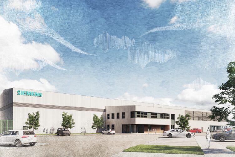 artist's impression of Siemens Mobility’s new bogie assembly and service centre in Goole