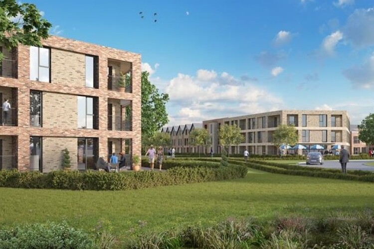 CGI of the planned housing development [image credit: Aecom]