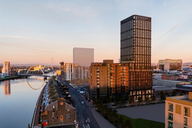 CGI of Graham's planned Hydepark Street block, Glasgow