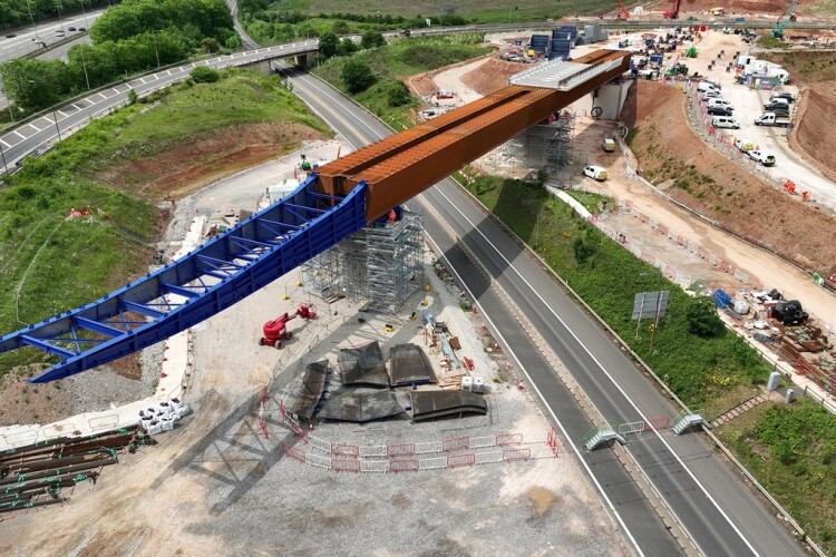Meanwhile, work continues – last week saw the east deck of the M6 South viaduct slid 119 metres out over a slip road to carry the HS2 line near Birmingham airport