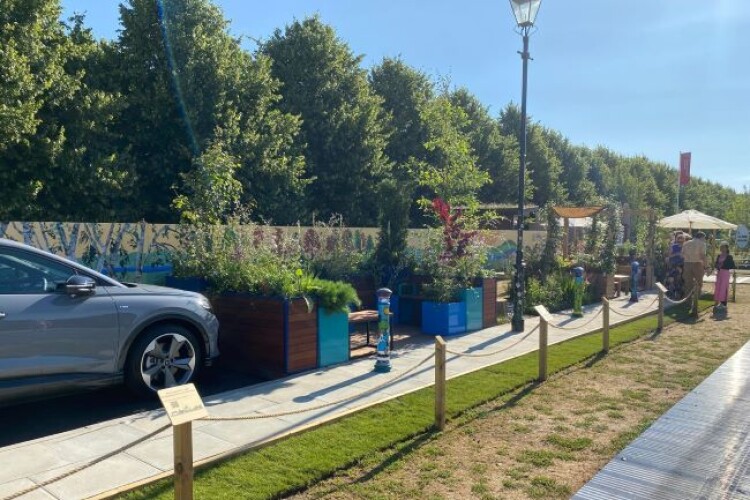 The exhibit shows how car parking spaces can be made more verdant