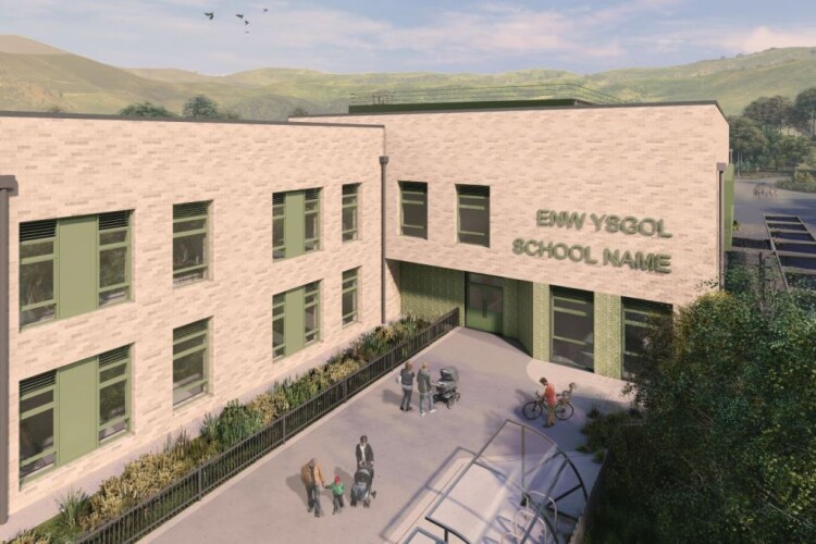 CGI of Clydach Vale's new ALN school
