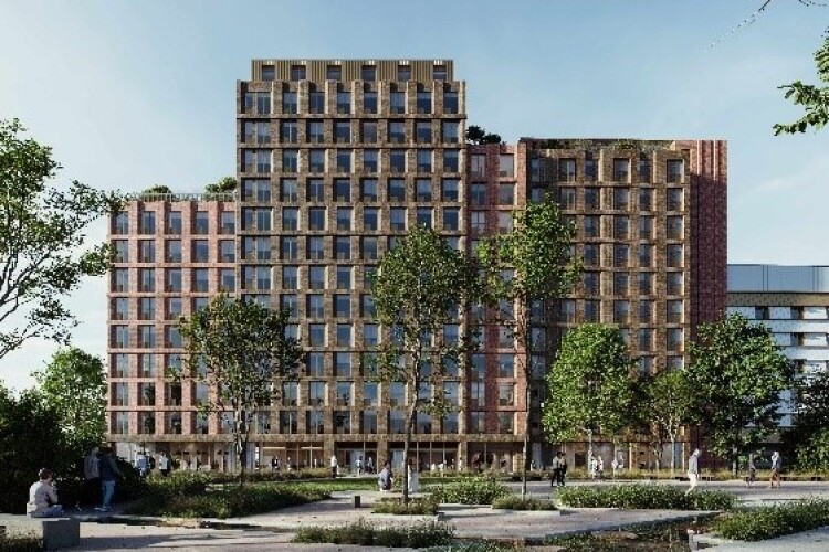 CGI of the Woolwich student accommodation block