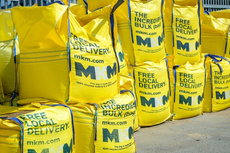 The bulk bags are made entirely from recycled polypropylene