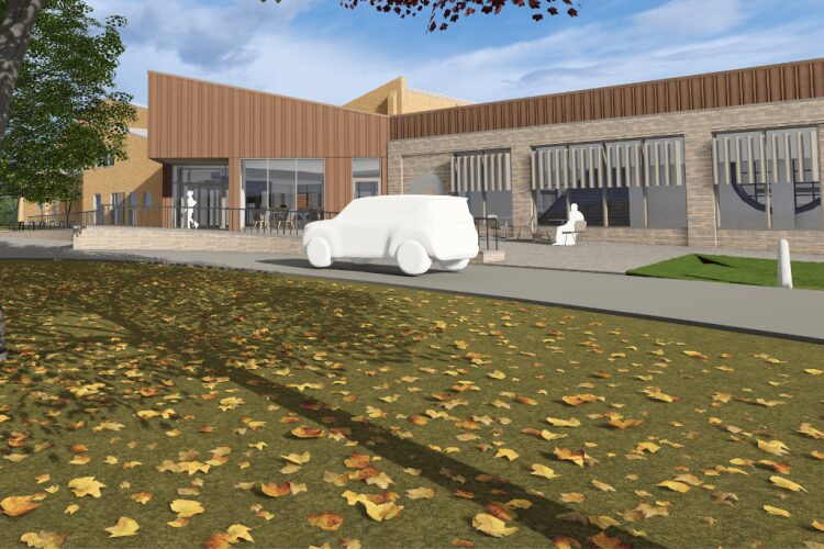 CGI of the expanded and modernised Droitwich Spa leisure centre