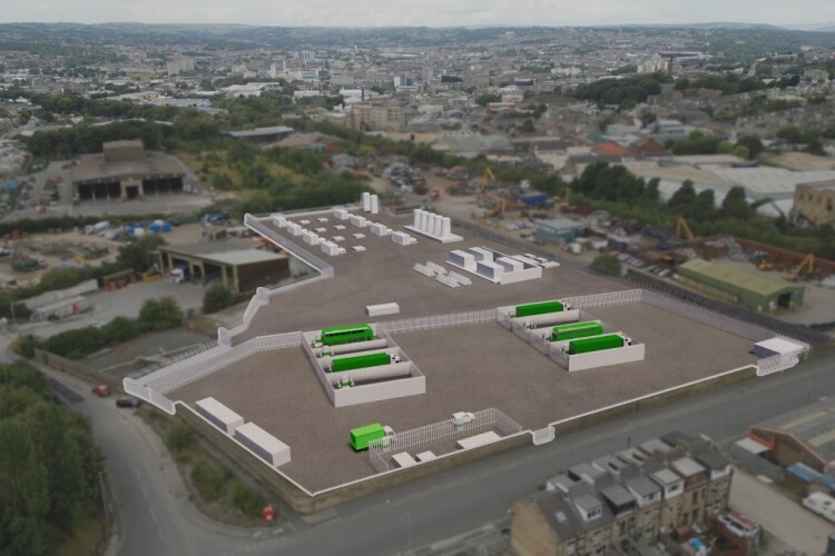 CGI of Bradford's planned hydrogen works