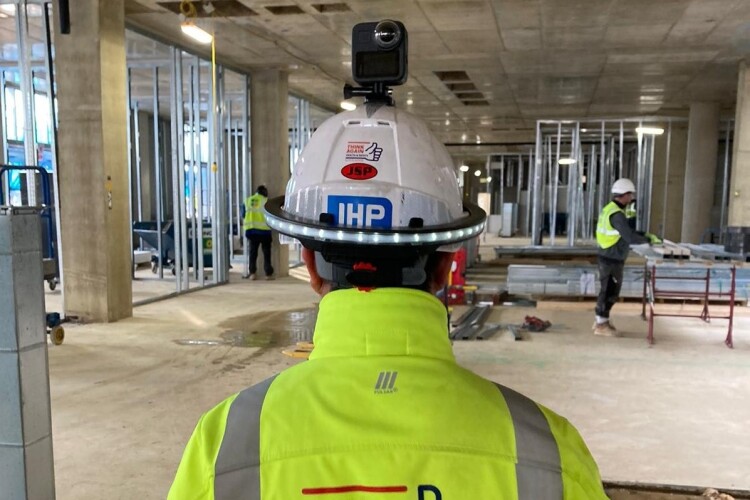 360-degree helmet cameras harvest site data and measure against the BIM model