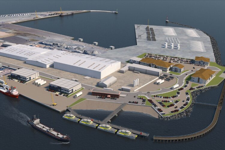 CGI of expanded southern terminal at the Port of Great Yarmouth
