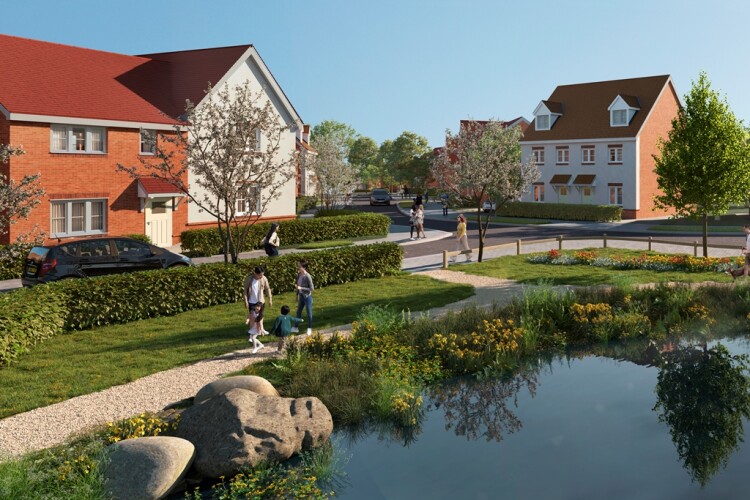 Artist's impression of the Holme Meadows development in South Wokingham