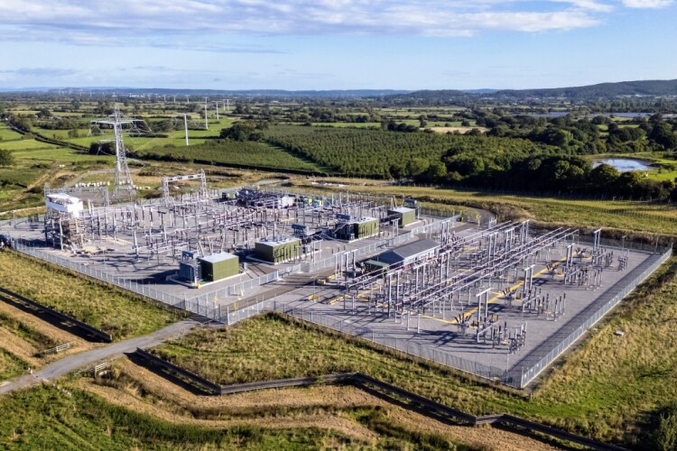National Grid's 400kV Sandford substation, built as part of the Hinkley connection project