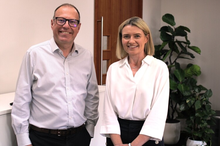 M Group chief executive Andrew Findlay (left) and Telent chief executive Jo Gretton