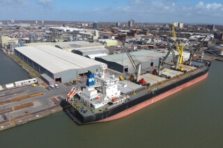Steel and metals storage facilities at the Port of Liverpool