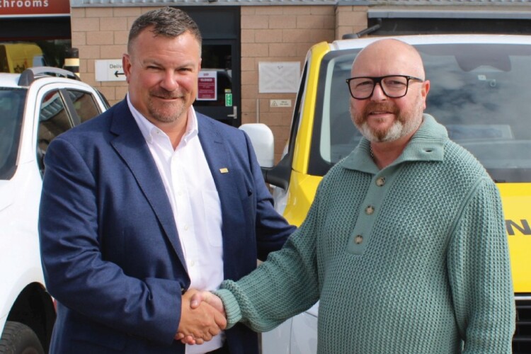NorDan UK managing director Craig Greenwood and Esk Glazing director Craig Irons 
