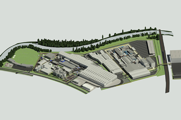 Illustration of the proposed expansion of the Rolls-Royce plant in Derby