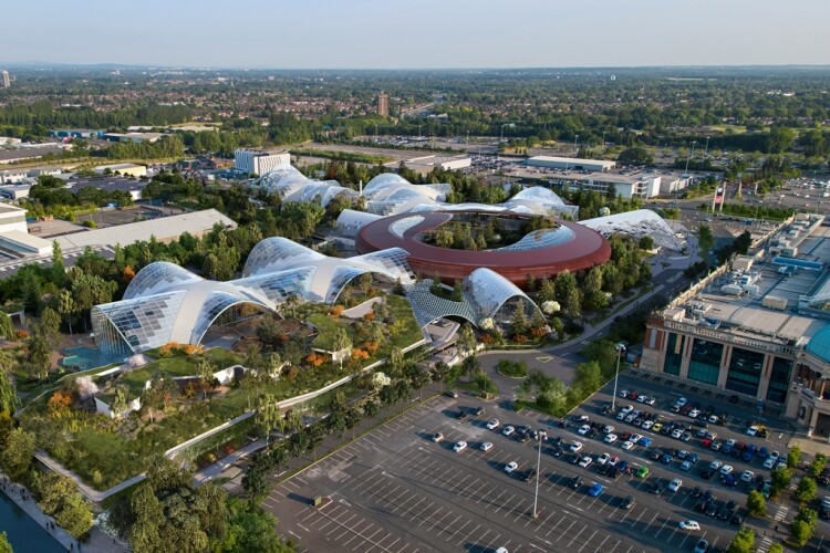CGI of the planned Therme Manchester health spa