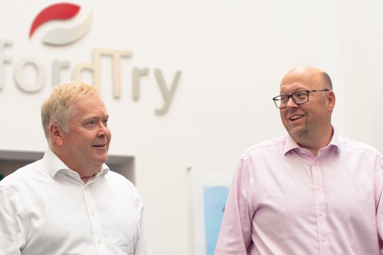 Chief executive Bill Hocking (left) and chief financial officer Kris Hampson