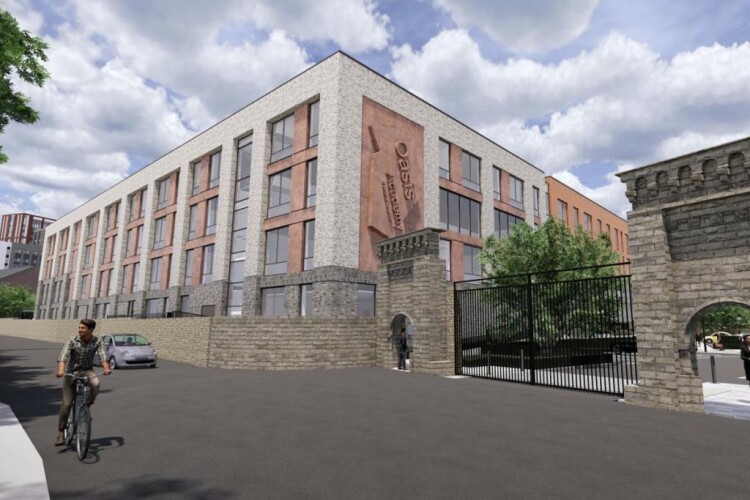 CGI of the new Oasis Academy Temple Quarter