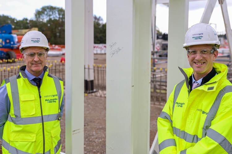 McLaughlin & Harvey managing director Paul Griffen (left) and National Grid director Jon Davies (right)