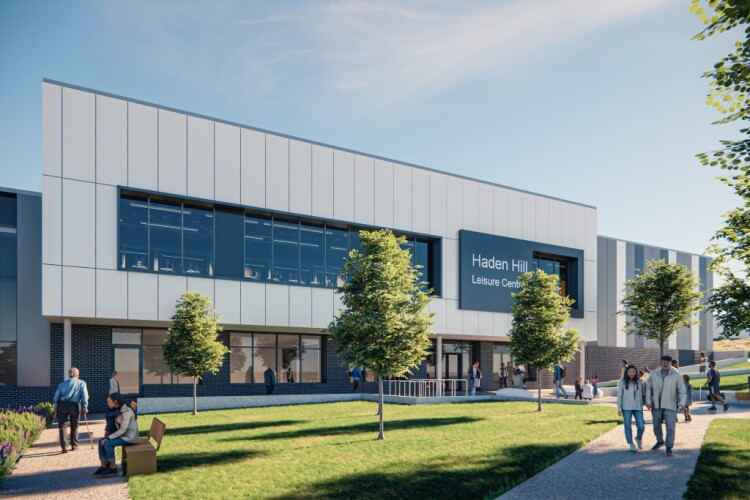 CGI of the rebuilt Haden Hill leisure centre