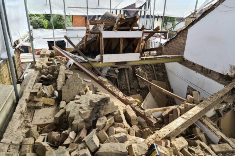 The homeowner faced a £200,000 bill to rebuild their house because the builder's public liability insurance was invalid