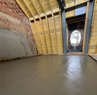 Freshly poured and finished slab using Holcim ECOCycle RCA concrete Freshly poured and finished slab using Holcim ECOCycle RCA concrete