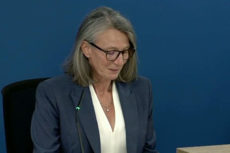 Thouria Istephan presenting the final report of the Grenfell Tower inquiry last year