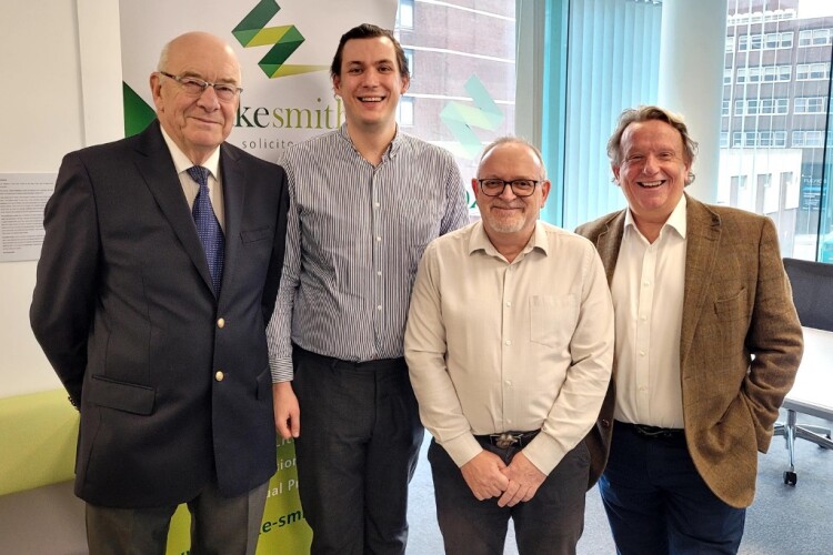 Martin-Brooks’ Gerald Brooks, Richard Christian and John Elmore with (second from left) their solicitor Tom Haywood