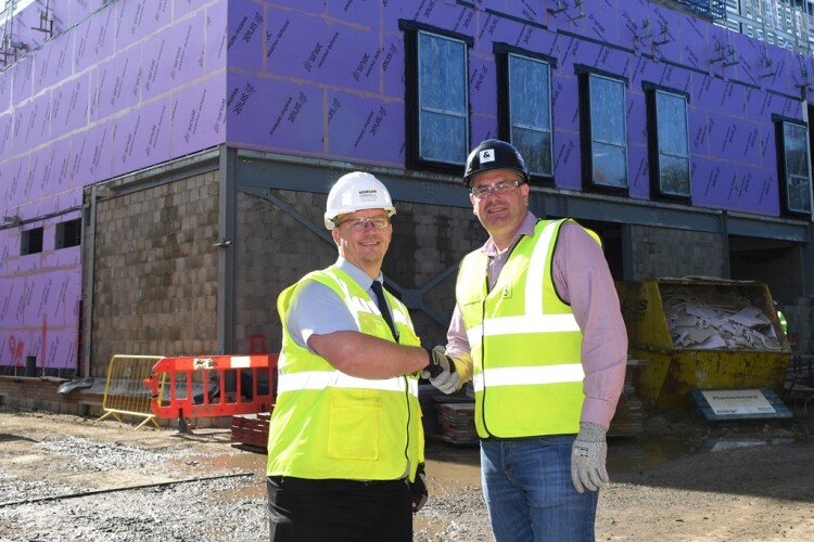 Morgan Sindall project manager Steven Fry (left) with G&H senior contracts manager Rob Woodward 