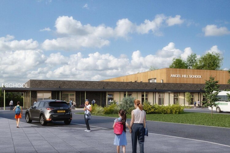 CGI of Angel Hill School, designed by HLM Architects 