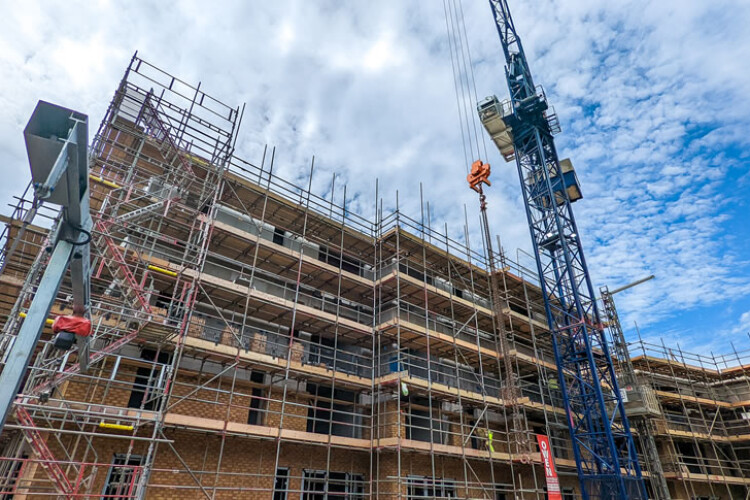 The development in Albion Street, Southwick