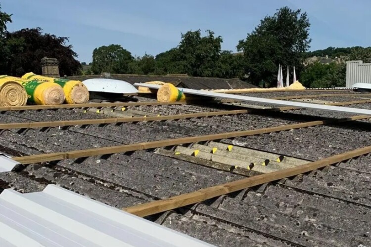The roof at Hayfield Mills in Glusburn 