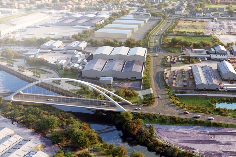 GI of the bridge over Paisley Harbour for the AMIDS South project