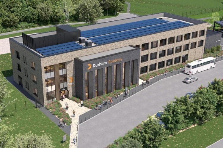 The new school building has been designed by Space Group Architects to target net-zero carbon in operation