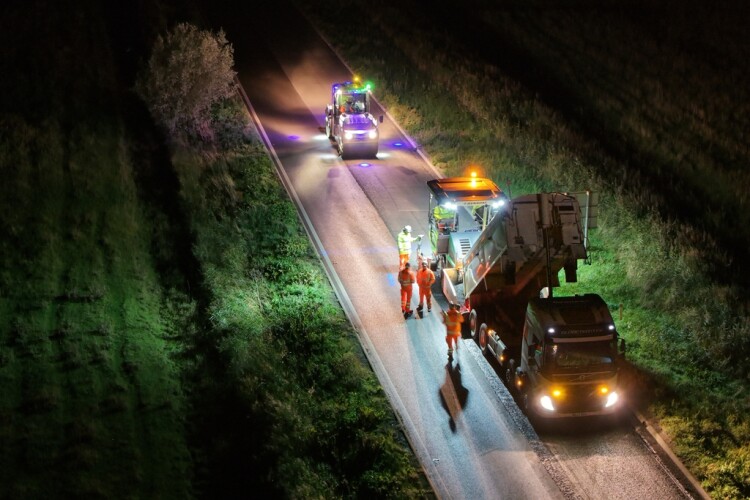 Work started on the A47 in May and completes this month, with all work being carried out overnight.