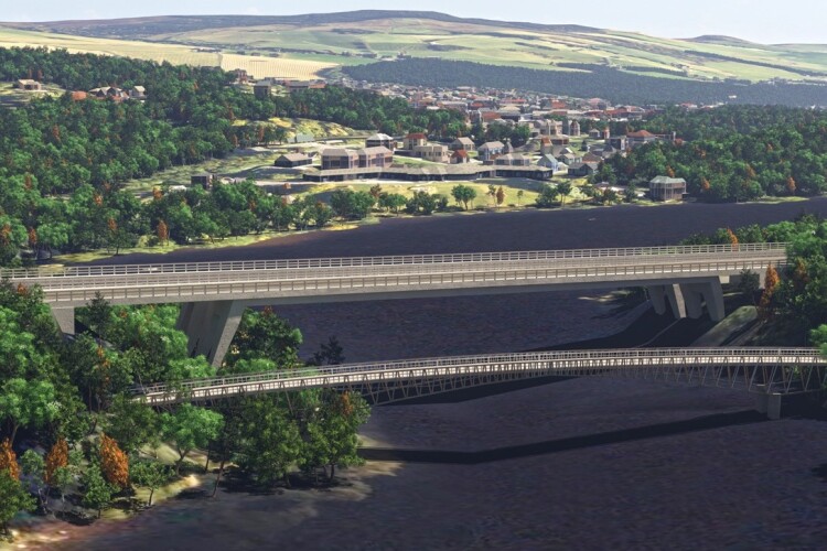 Visualisation of Faskally crossing and Clunie footbridge