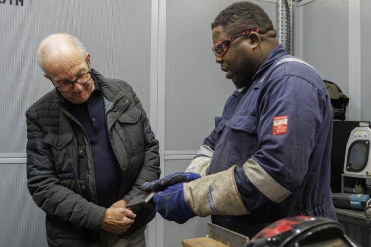 ECITB chief executive Andrew Hockey meets an engineering construction learner