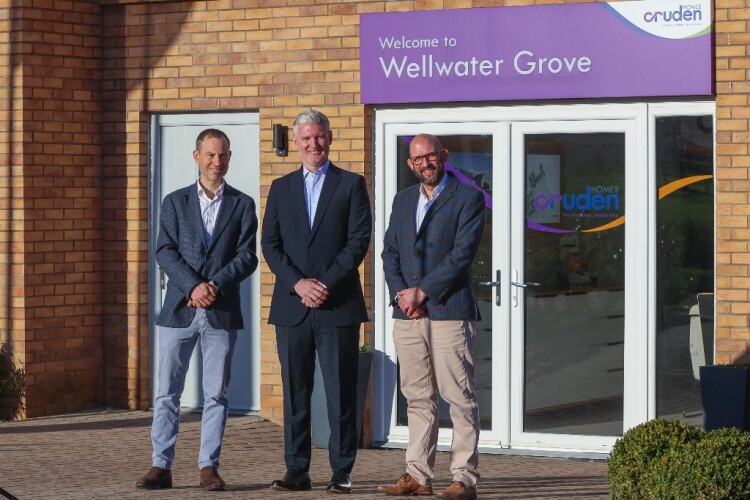 BGF&rsquo;s Richard Pugh (left) visits Cruden&rsquo;s CEO Fraser Lynes (centre) and CFO Euan Haggerty (right)